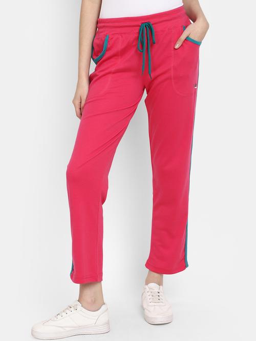 women pink color cotton yoga pants - 20422765 - Very Small Image - 1