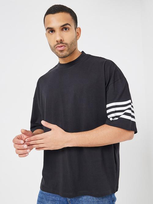 black cotton oversized t-shirt - 20508167 - Very Small Image - 1
