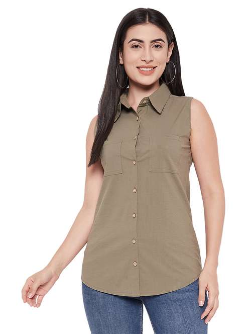 women solid shirt - 20511216 - Very Small Image - 1