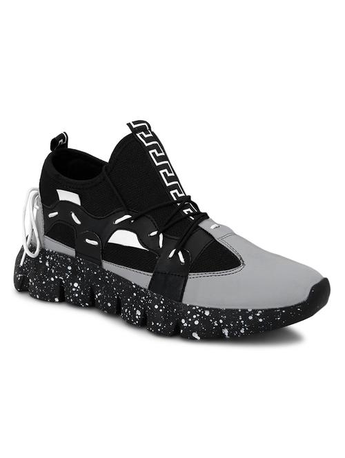 men color block black lace up sneaker - 20536422 - Very Small Image - 1