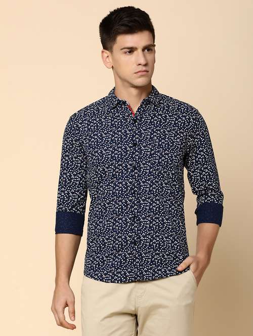 men floral print collared casual shirt - 20562405 - Very Small Image - 1
