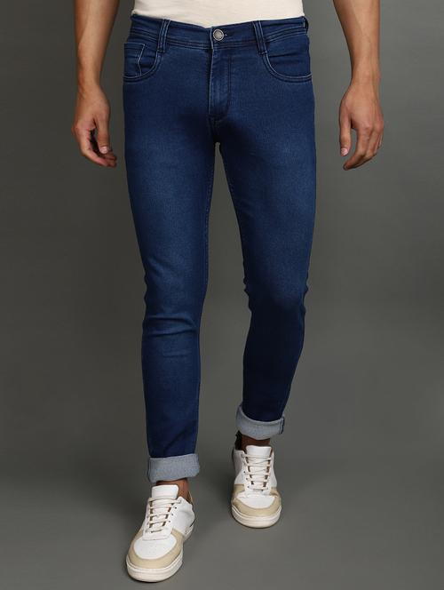 men mid rise plain denim jeans - 20664787 - Very Small Image - 1