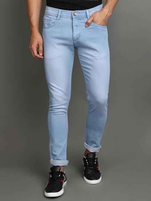 men mid rise plain denim jeans - 20664789 - Very Small Image - 1