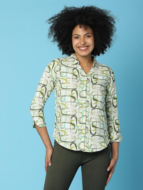 green rayon regular shirt - 20767395 - Very Small Image - 1