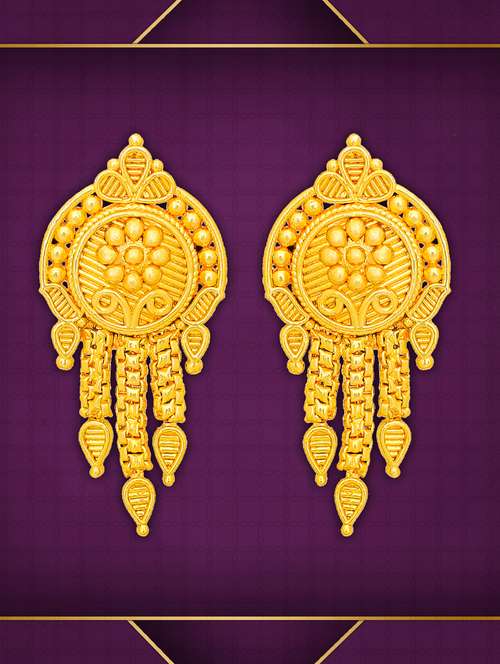 gold plated drop earrings - 20768326 - Very Small Image - 1
