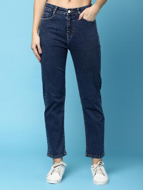 women mid rise embellished denim jean - 20780057 - Very Small Image - 1