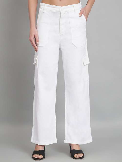 women's high rise solid cargo - 20832009 - Very Small Image - 1