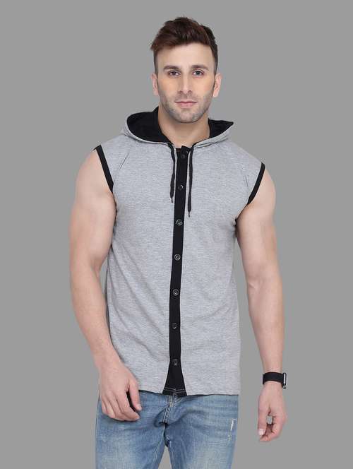 grey cotton blend t-shirt - 20841625 - Very Small Image - 1