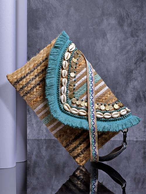 beige embellished sling bag - 20852446 - Very Small Image - 1