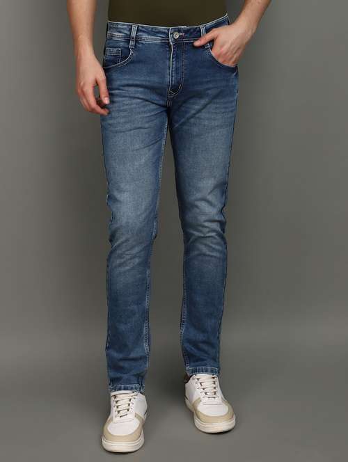 men mid rise washed denim jeans - 20911928 - Very Small Image - 1