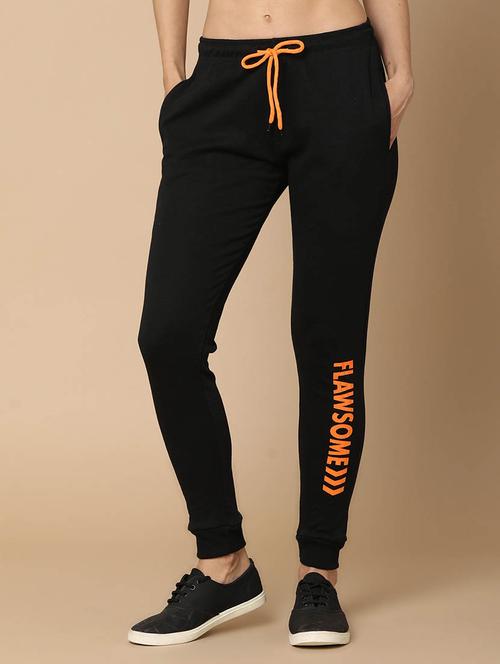 women black typographic track pant - 20930654 - Very Small Image - 1
