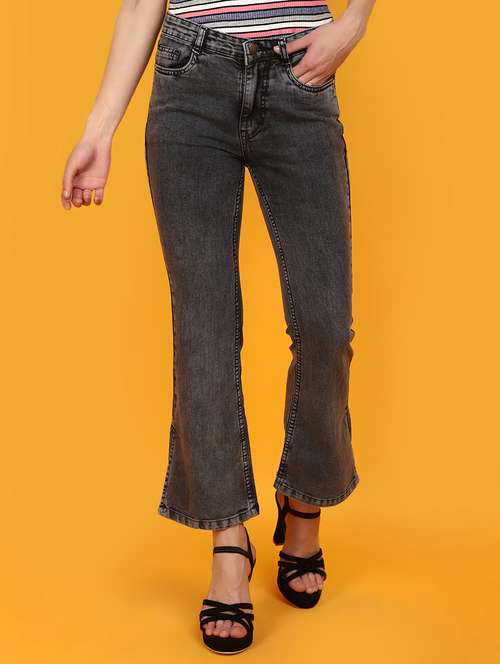 women solid grey bootcut jeans - 20958691 - Very Small Image - 1