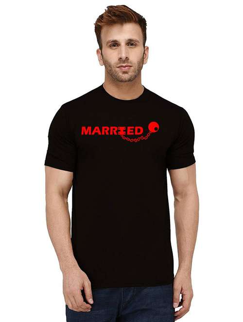 men chest print round neck t-shirt - 21012264 - Very Small Image - 1