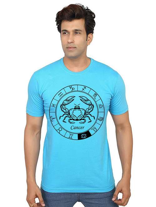 men's round neck front print t-shirt - 21014466 - Very Small Image - 1