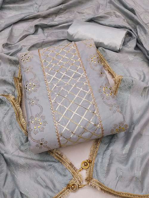embellished unstitched suit set - 21027581 - Very Small Image - 1