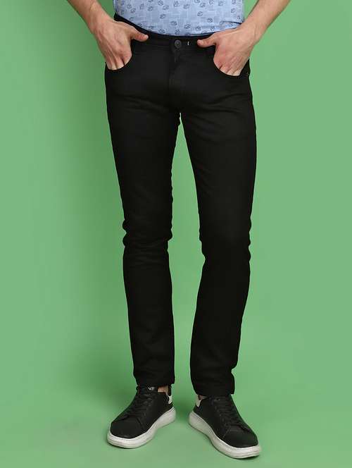 men solid black slim fit jeans - 21029010 - Very Small Image - 1