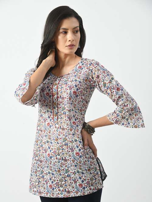 women printed cotton tunic - 21034290 - Very Small Image - 1