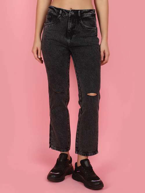 women solid high rise bootcut jeans - 21034611 - Very Small Image - 1