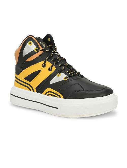 black synthetic lace up sneakers - 21080354 - Very Small Image - 1