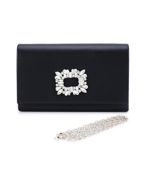 black leather fold over clutch - 21129958 - Very Small Image - 1