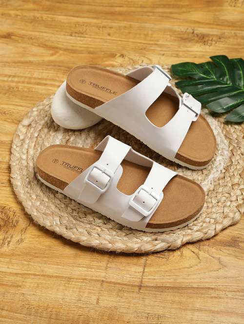 white slides flip flops - 21140081 - Very Small Image - 1