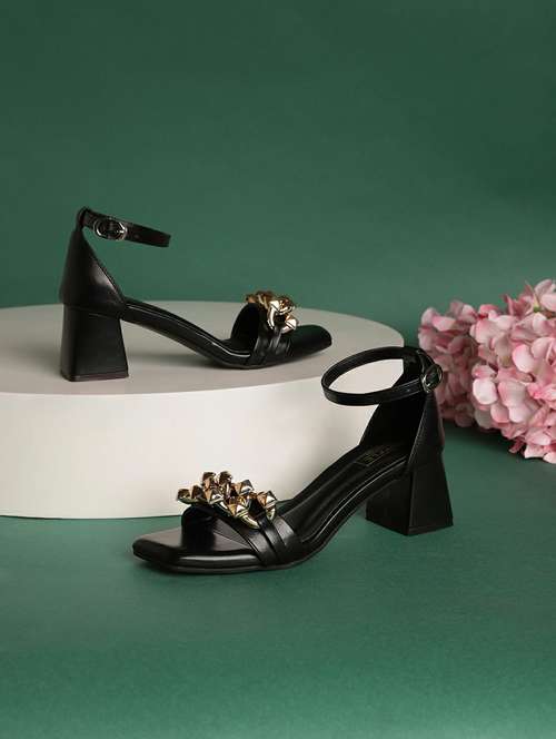 women black ankle strap sandal - 21140086 - Very Small Image - 1