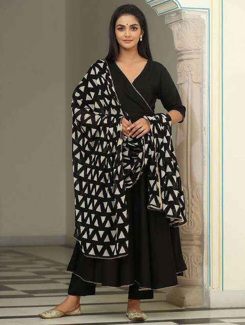 women kurta pant set with dupatta - 21145385 - Very Small Image - 1