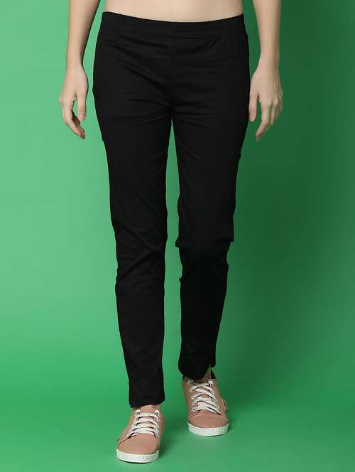 women black cotton cigarette pants - 21151766 - Very Small Image - 1