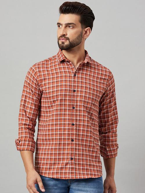 men checkered casual shirt - 21153358 - Very Small Image - 1