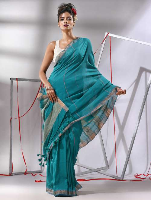 women self design handloom saree with blouse - 21175999 - Very Small Image - 1