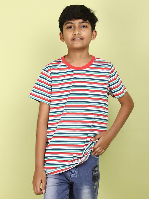 boys striped cotton t-shirt - 21177221 - Very Small Image - 1