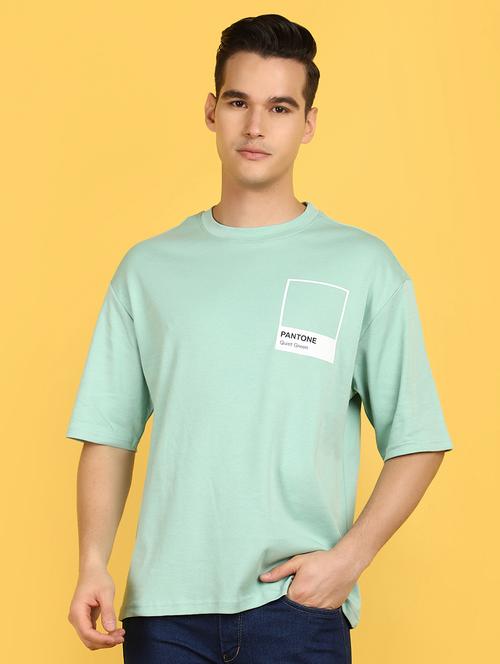 men placement print round neck t-shirt - 21177898 - Very Small Image - 1