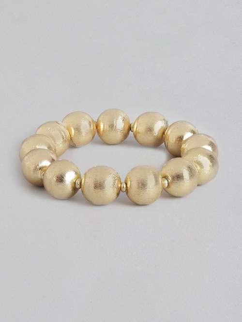 gold brass beaded bracelet - 21228665 - Very Small Image - 1