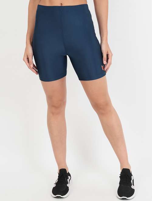 blue polyester sports shorts - 21237407 - Very Small Image - 1