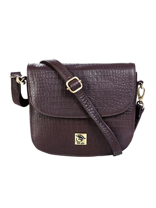brown leather sling bag - 21276658 - Very Small Image - 1