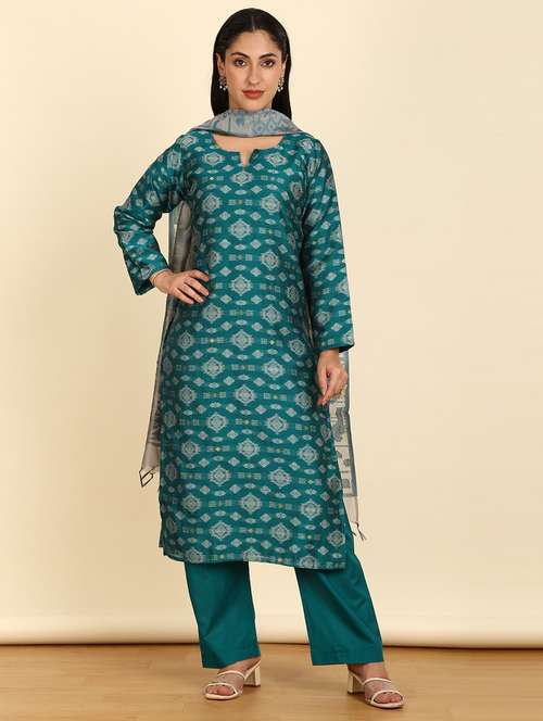 women printed unstitched suit set - 21281269 - Very Small Image - 1