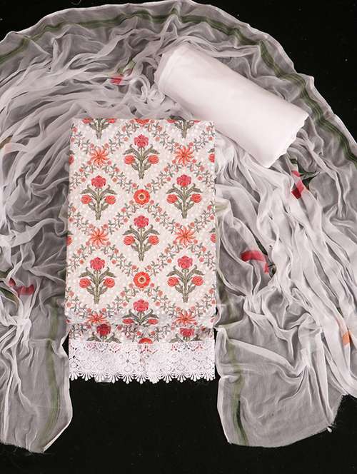 women embroidered unstitched suit set - 21290161 - Very Small Image - 1