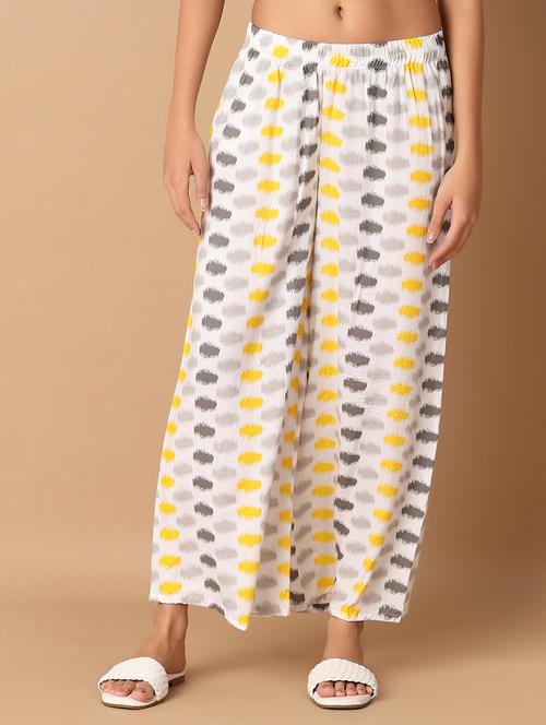 women white rayon palazzo - 21292260 - Very Small Image - 1