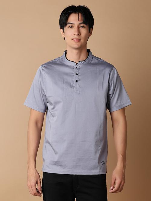 blue solid casual shirt - 21311036 - Very Small Image - 1