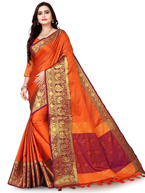 women self-designed banarasi saree with blouse - 21317067 - Very Small Image - 1