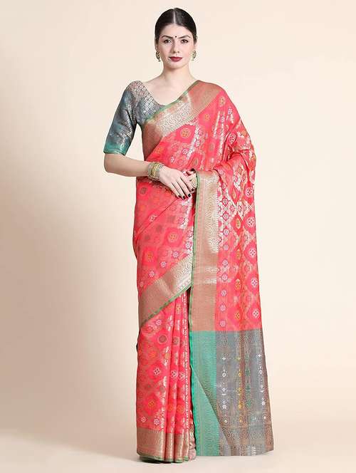 women self design patola saree with blouse - 21317619 - Very Small Image - 1