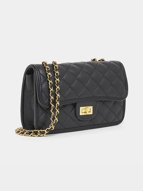 women black leatherette handbag - 21334341 - Very Small Image - 1