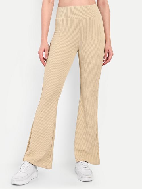 women solid high rise bootcut trouser - 21370259 - Very Small Image - 1