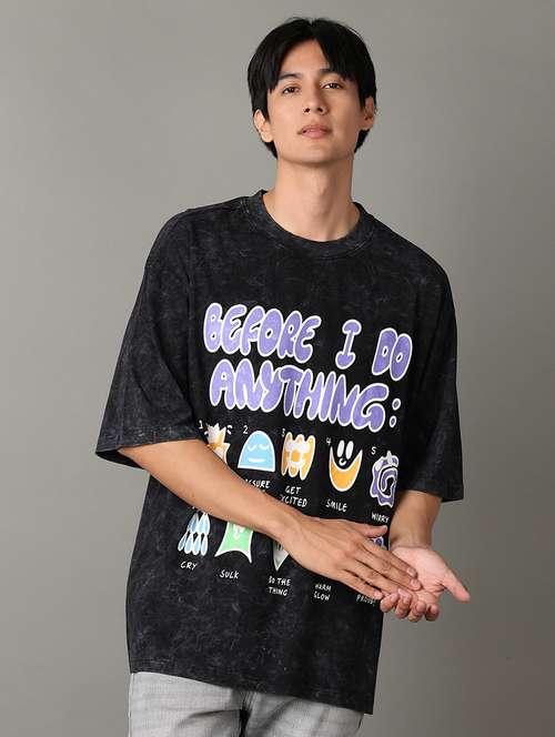 men crew neck front print t-shirt - 21389830 - Very Small Image - 1