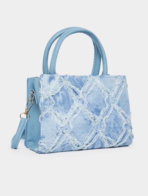 women blue pu handbag - 21457079 - Very Small Image - 1