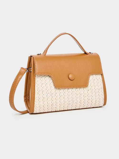 women brown pu handbag - 21457082 - Very Small Image - 1