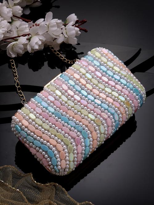 women embellished box clutch - 21463433 - Very Small Image - 1