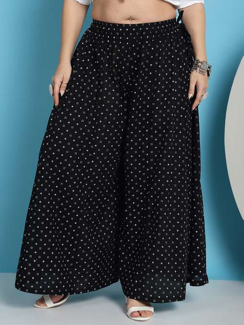 women printed cotton flared palazzo - 21483473 - Very Small Image - 1