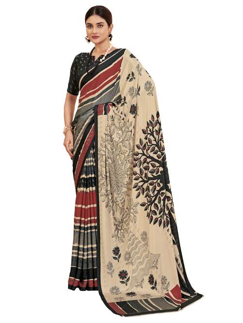 women printed saree - 21485137 - Very Small Image - 1