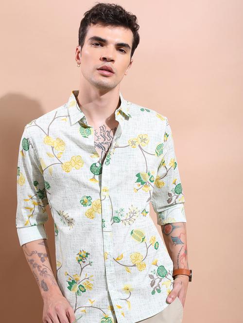 men collared printed casual shirt - 21486833 - Very Small Image - 1